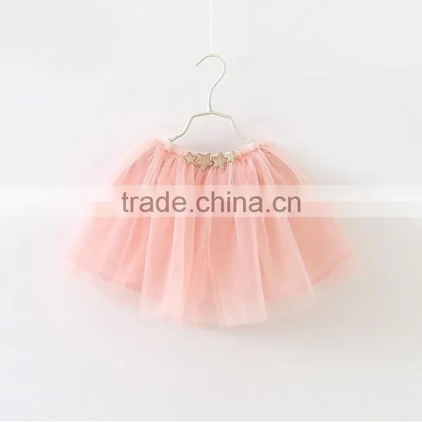 Latest Kid Girl Clothes Tulle Skirt Fashion Star Design Children Puffy Tulle Skirt photo-5