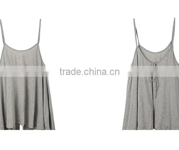 Wholesale Sleeveless Sexy Spaghetti Strap Backless Solid Color Tank Top Blouse Ladies Plus Size Tops photo-6