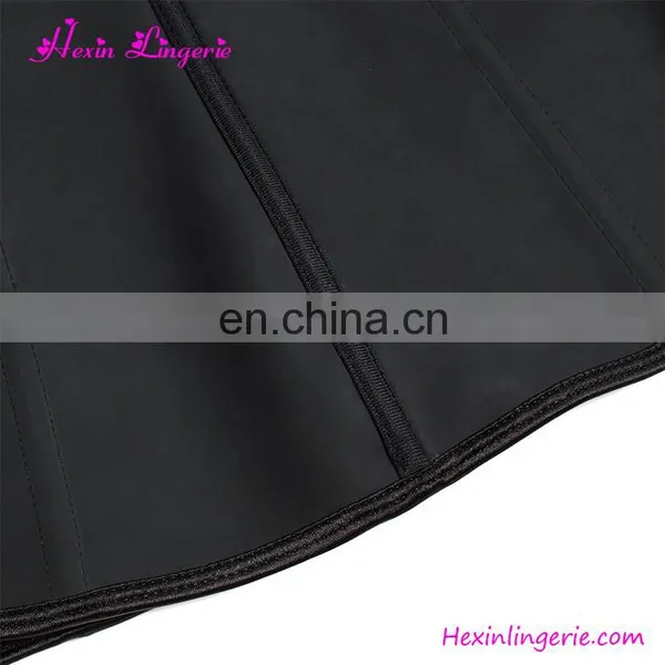 Latex Rubber Black 9 Steel Boned Figure Shaping Women Buckle Corset Women photo-5