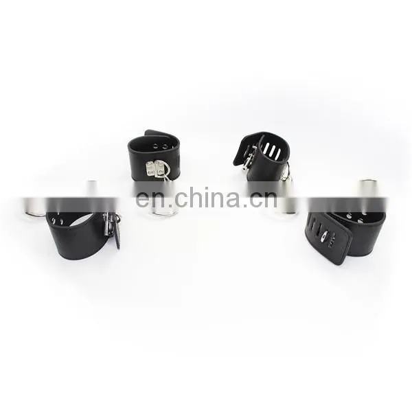 Steel Spreader Bar With Leather Wrist Cuff and Ankle Cuffs Professional Adult Product Factory