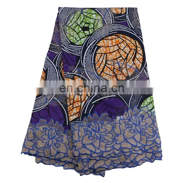 For Nigerian Cotton Lace Trim Super Wax Hollandais Lace Fabric Wax Print Fabric African L170727002 photo-2
