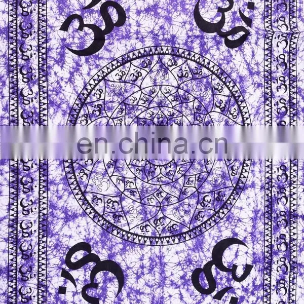 Om Poster Mandala Meditation Wall Hanging Indian Latest Tapestry Throw Cotton Yoga Mat photo-2