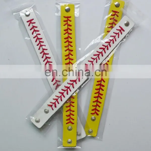 Popular Cheap Leather Sports Softball Bracelet photo-2
