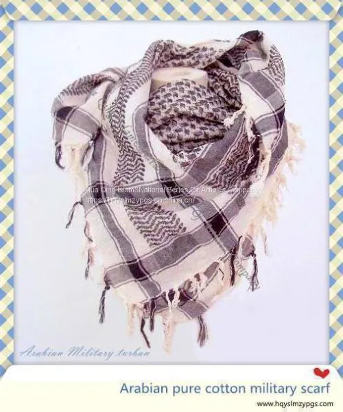 Arabian Pure Cotton Scarf / Arabian Cotton Scarf / Arab Scarf / Arabian Shemagh / Muslim Hijab Scarf photo-5
