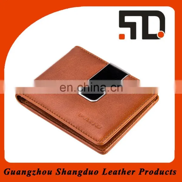 Promotional Genuine Leather Wallet New Fashion Money Clip Credit Card Holder photo-3