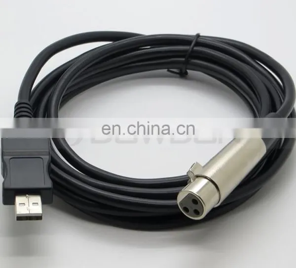 XLR Female to USB Male Microphone Mic Link Cable 3M 10FT photo-3