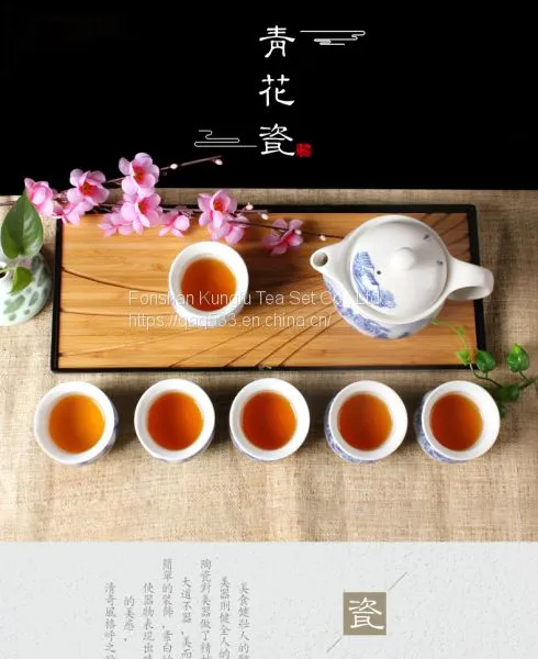 Blue and White Porcelain Teacups