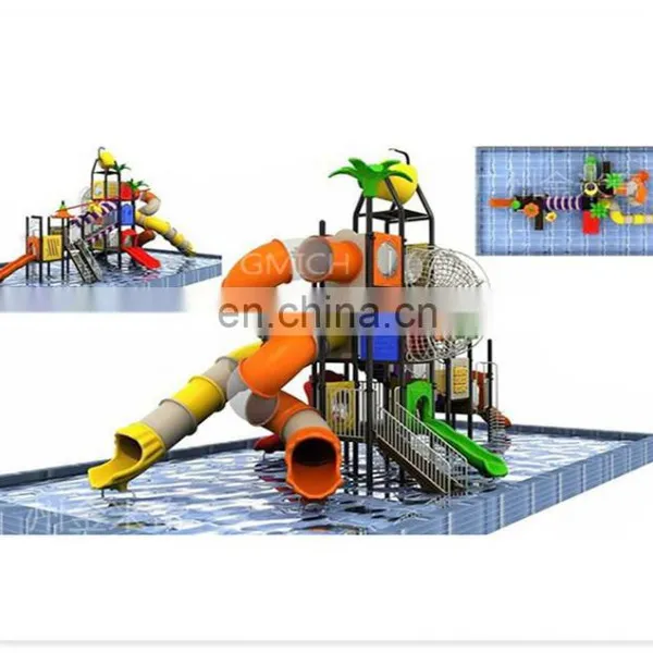 Best Quality Children Water Park Equipment Large Plastic Curved Playground Slides for Sale photo-2