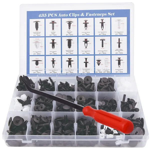 435Pcs Auto Parts Fixed Plastic( Nylon) Screw Set Includes Removal Tool photo-2