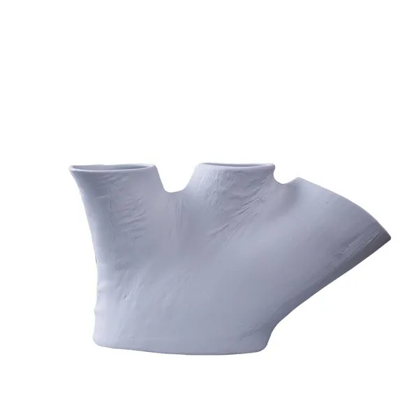 Wholesale Small White Stump Creative Custom Ceramic Vase For Office Home Decoration photo-5