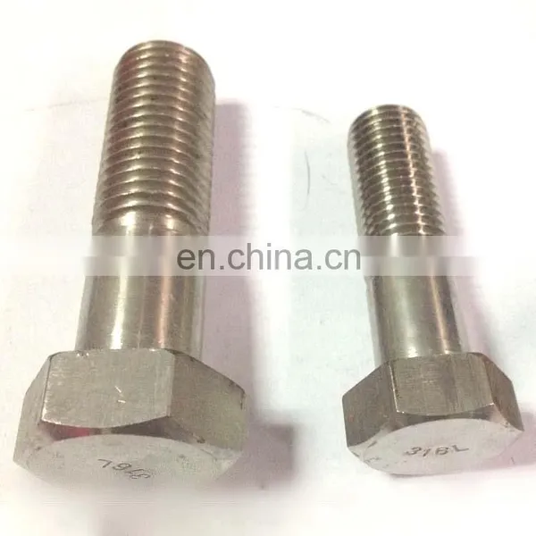 Factory Stock A4-70 A4-80 DIN931 DIN933 ANSI ASME B18.2.1 Hex Head Bolt Stainless Steel 316 photo-2