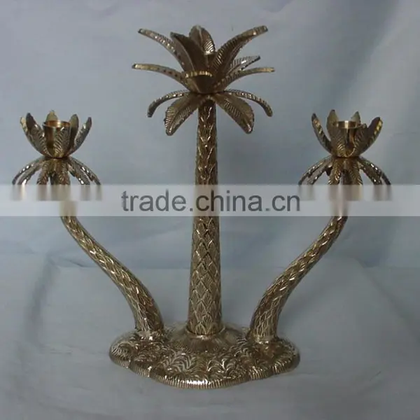 3 Lites Centerpiece Silver Candelabra photo-6