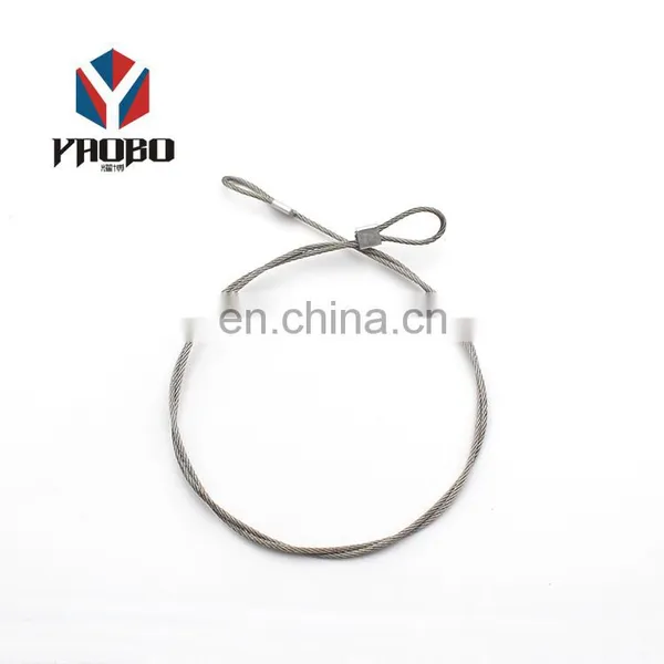 Profession Wire Drawing Stainless Ring Screw Lock Cable Steel Wire Rope Colorful Key Rings photo-5