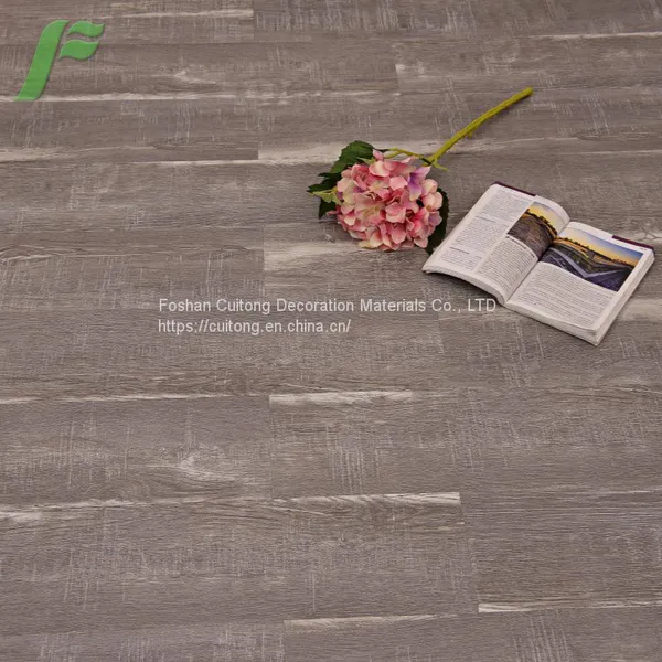 Guangdong Wholesale Sheet Stone Plastic Floor Tile Waterproof Flame Retardant Plastic Floor Wood I-spelling Installation SPC Floor photo-3