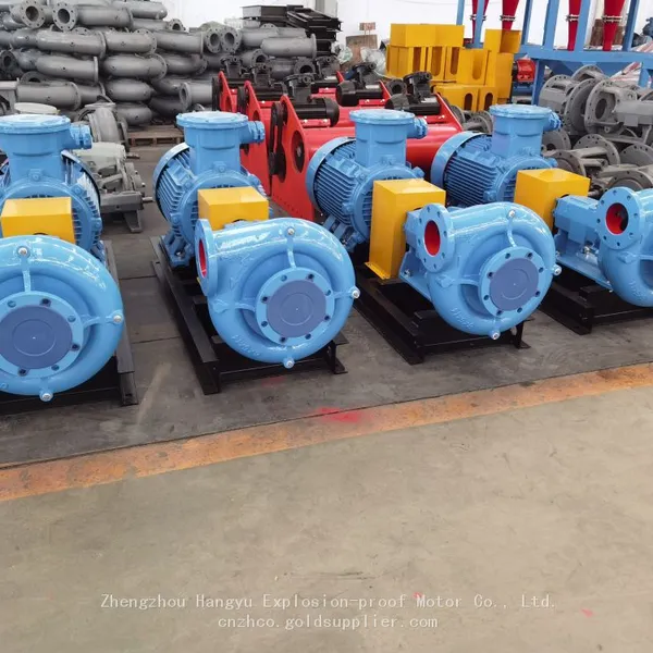Mud horizontal Centrifugal 8x6 Pump with explosion proof 55KW (75HP) 380VAC motor fixed on chassis