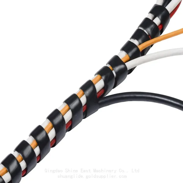 Cable Manager Pipe Production Line / Spiral Wrap Hose Making Machine / Wrapping Hose Sleeve Extruder Machine photo-4