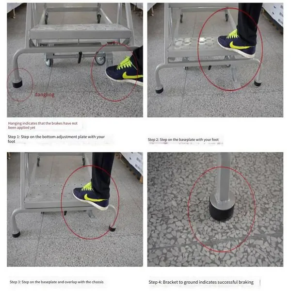 Supply, rl Type Automatic Braking Elevating Ladder, Shelf Picking Ladder, Simple and Convenient to Operate photo-2