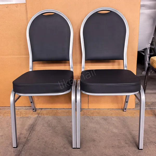 Best Selling Stacking Metal Frame High Density Foam BS 5852 TUV Certified 250kg Load Banquet Chair photo-2