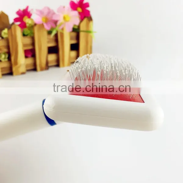 Pet Comb Hairdressing White Balloon Modelling Plastic Handle Gilling Dog Brush photo-6