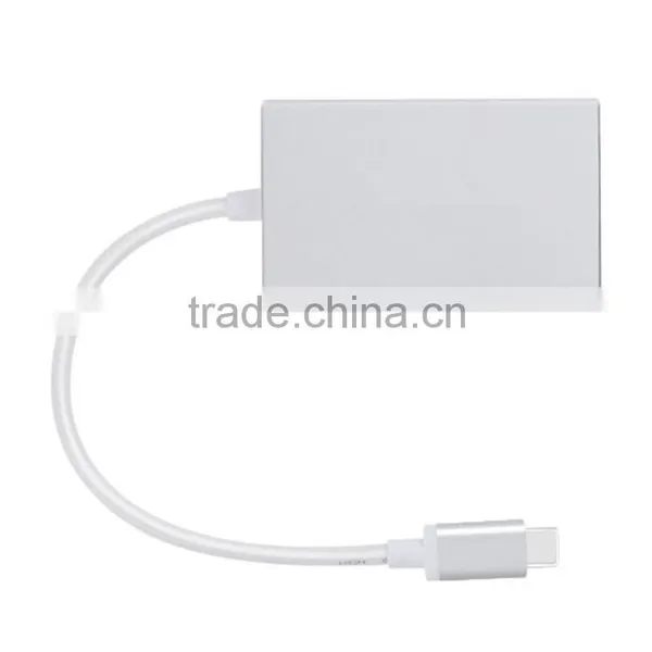 Universal Travel Aluminum USB 3.1 Type-c Male Adapter With 4 Port Hub photo-6