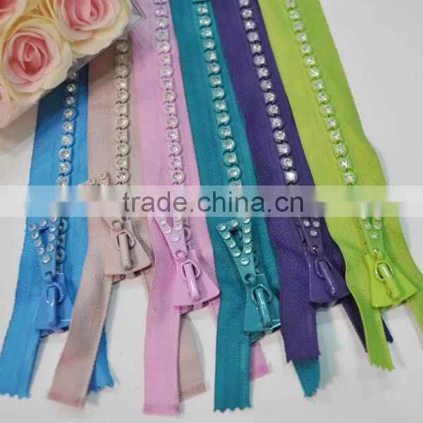 NO 8 Rhinestone/diamond/crystal Zipper photo-6