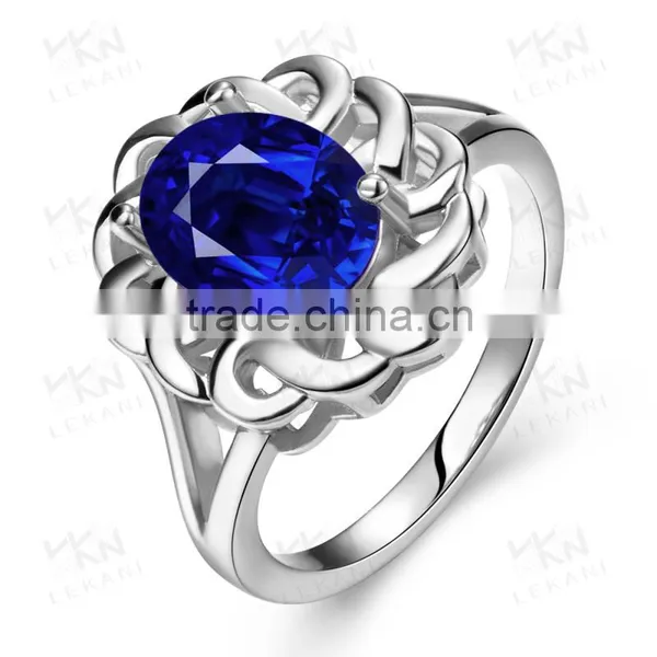 Gold Plated Jewelry Womens Ring With Crystal For Engagement Ring photo-5