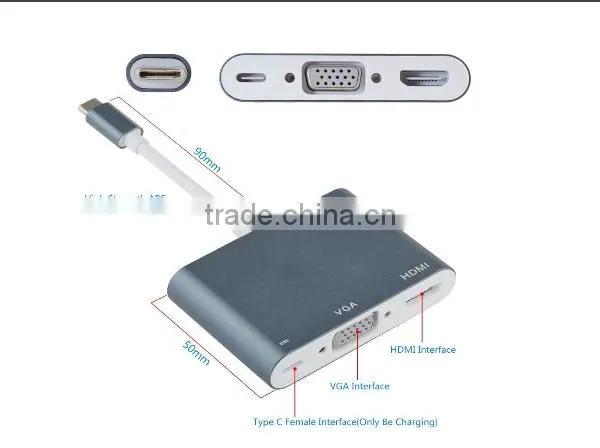Brilliant Quality High Speed Video Usb 3.1 Type C To Vga/usb3.0/type-c Female photo-4