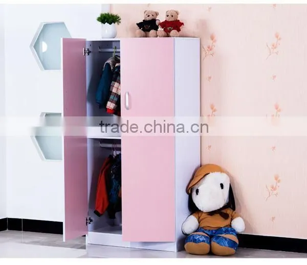 Two Doors Wooden Materials Bedroom Wardrobe Designs