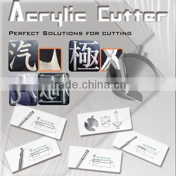 Solid Carbide 2 Flute Acrylic Ball Nose End Mills For Cutting Acrylic photo-5