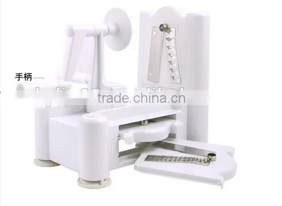 Multifunctional 3 in 1Tri Blade Plastic Spiral Vegetable Slicer photo-5