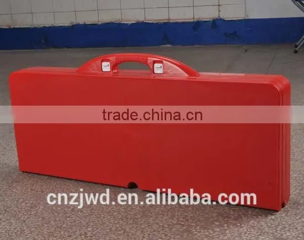 Outdoor Plastic Folding Picnic Table With 4 Seats Color Red photo-4