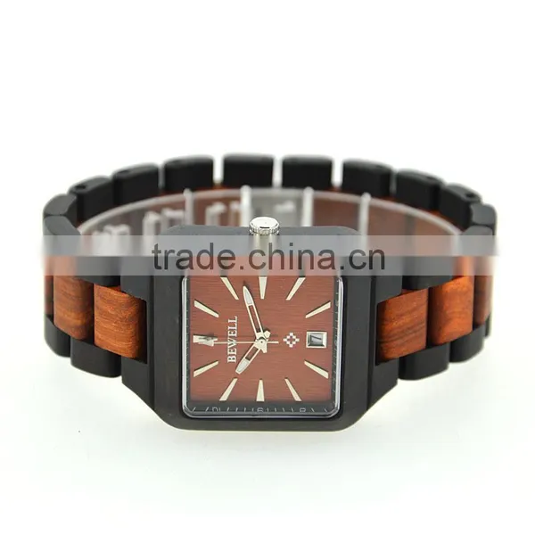 2016 Natural Eco-friendly New Design Wooden Wrist Watchmen Size,case Diameter is 40mm,red Sandalwood Case and Band 2315 Movement photo-2