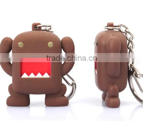 Promotional Cartoon Character LED Light Flash Keychain With Sound photo-6
