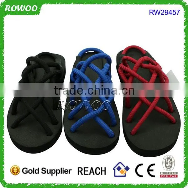 2017 Lovely Summer New Design Flat Heel Lace Up Lady Sandals photo-2