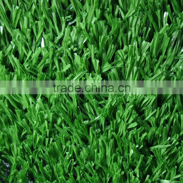 Single Green Plastic Natural Fake Grass for Playground Decoration photo-5