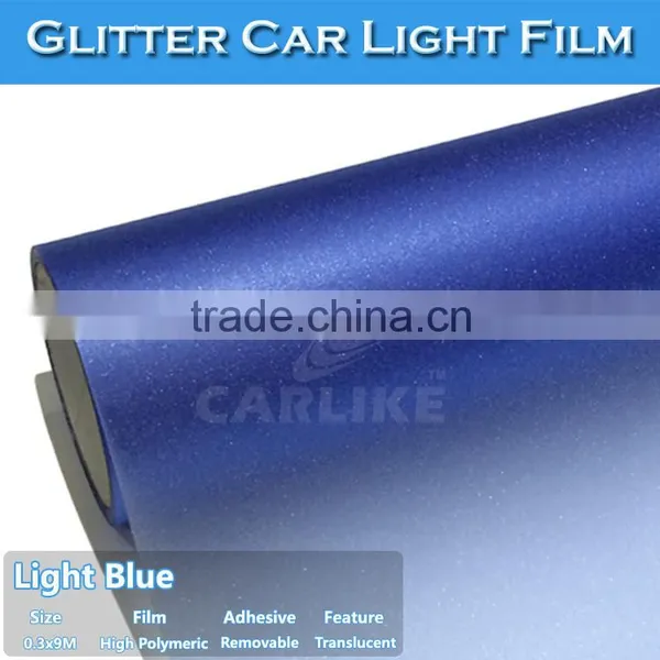 SINO 12"x394" High Quality Stretch Orange Glitter Car Light Vinyl Glitter Film photo-4