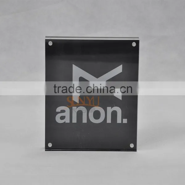 Top Quality Counter-top Magnetic Clear Acrylic Block Photo Frame photo-2