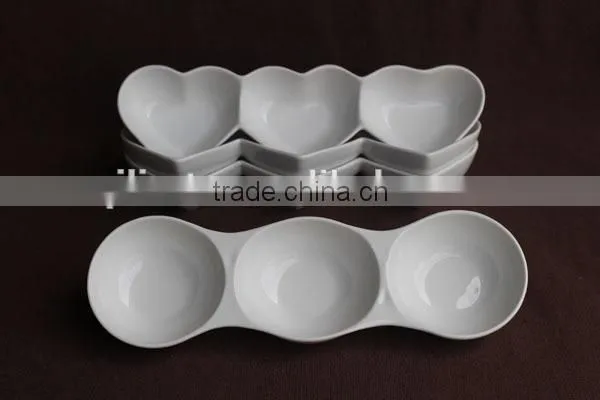 Porcelain Ceramic Bulk White Divided Dinner Plates