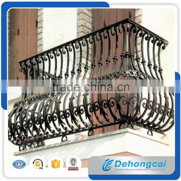 Factory Direct Sale Customized Galvanized Wrought Iron Balcony Railing With Arch Designs photo-4