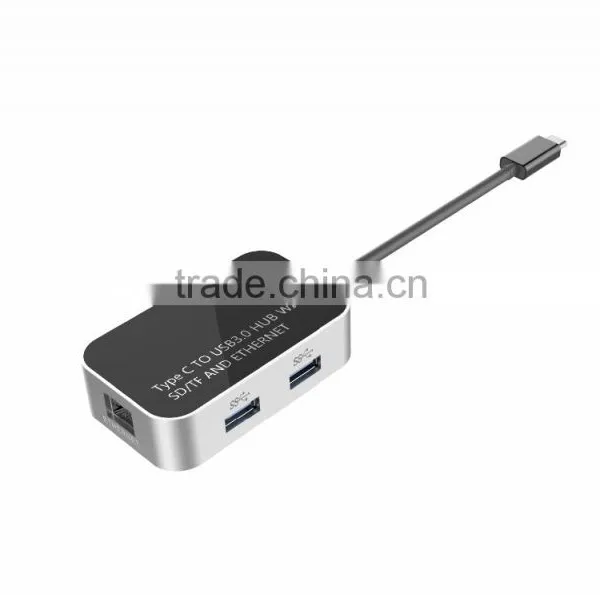 Type C USB HUB With SD TF LAN RJ45 Ethernet Slot photo-2