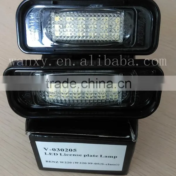 E-mark Super Brightness LED License Plate Lamp for W220 Led Number Plate Lights for Mercedes W220 S-CLASS 1999-2005 photo-5