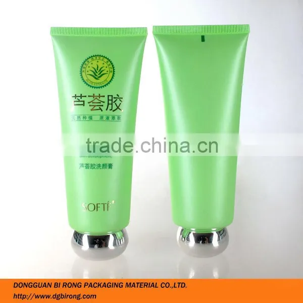 100ml Herbal Cream pe Squeeze Tube With Silver Bead Screw Cap