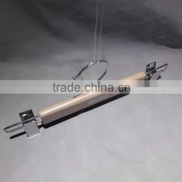 2016New China Products Wooden Hangers for Trousers With Clips Supplier's Choice photo-2