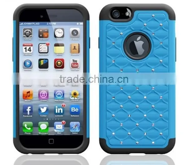 Durable Quality For IPhone 6s Bling Bling Silicon Heavy Duty Back Cover photo-2