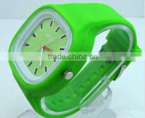 NEW HOT SELLING Square Jelly Quartz Wrist Bracelet Sports Unisex Silicone LED Watch 12colors Choose photo-6