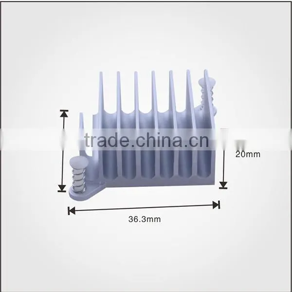 Silver Anodizing Samll Aluminum Profile Heatsink With Cutting Process photo-3