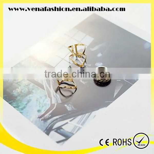 Star Design 3pcs Set Spiral Adjustable Gold Jewellery Rings Quality Choice photo-3