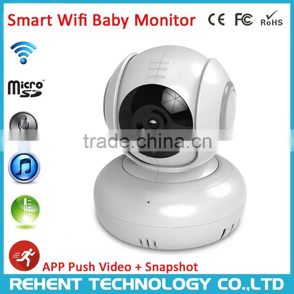 Hot HD Wifi Temperature Alarm Lullaby 2 Way Audio Baby Monitor Wireless IP Camera Supplier