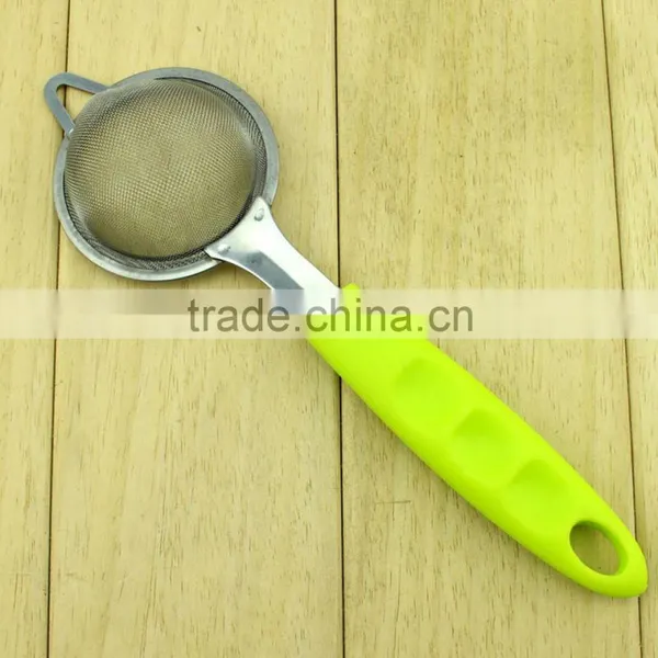 Stainless Steel Fine Mesh Strainer Colander Sieve Kitchen Tools With ABS Handle