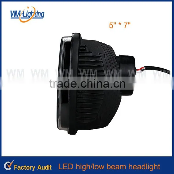 5" x 7" LED Headlight 60w 2000lm Rectangle Headlight for Jeep photo-5